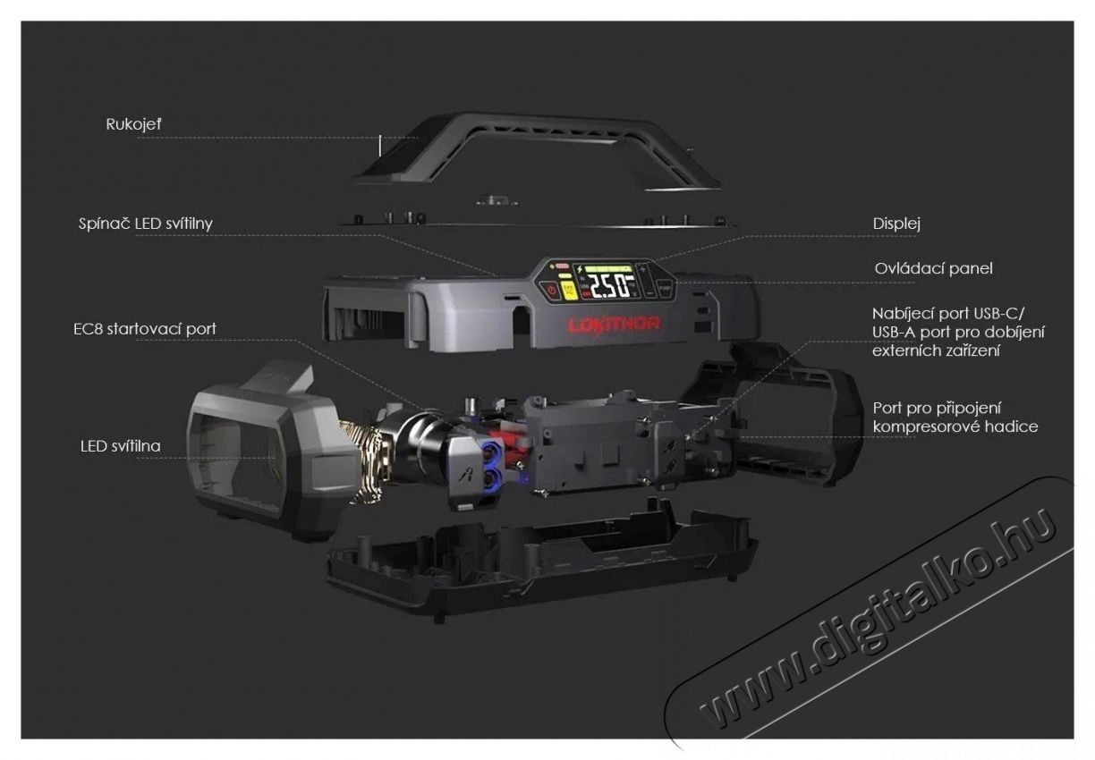 LOKITHOR JA301 12V 2000A 74Wh ind&iacute;t&oacute; t&aacute;pegys&eacute;g kompresszorral Aut&oacute;hifi / Aut&oacute; felszerel&eacute;s - Aut&oacute;s / aut&oacute;hifi kieg&eacute;sz&iacute;tő - Aut&oacute; akkumul&aacute;tor t&ouml;ltő - 531921