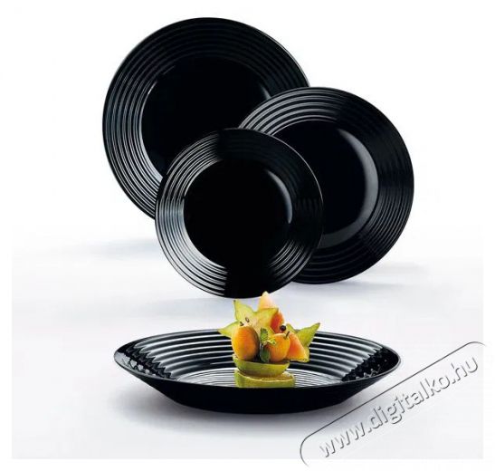 Luminarc HARENA NOIR &Eacute;tk&eacute;szlet 18 db Konyhai term&eacute;kek - &Eacute;tk&eacute;szlet - T&aacute;ny&eacute;r k&eacute;szlet - 504809