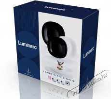 Luminarc CARINE, 18 db, feh&eacute;r/fekete Konyhai term&eacute;kek - &Eacute;tk&eacute;szlet - T&aacute;ny&eacute;r k&eacute;szlet - 527416