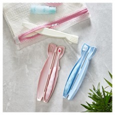 Luxplastic IRIS L-00319 kis fogkefetartó utazáshoz, kék, rózsaszín vagy elefántcsont színű Szépségápolás / Egészség - Száj / fog ápolás - Kiegészítő - 501803