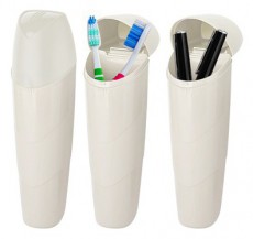 Luxplastic IRIS L-00626 nagy fogkefetartó utazáshoz, fekete, bézs vagy szürke színű Szépségápolás / Egészség - Száj / fog ápolás - Kiegészítő - 501802