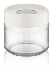 Luxplastic IRIS C-00113 Ring üveg tároló 300ml, fekete, elfántcsont vagy szürke színű Háztartás / Otthon / Kültér - Lakásfelszerelés - Tároló - 507225