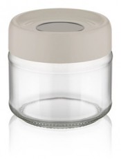 Luxplastic IRIS C-00113 Ring üveg tároló 300ml, fekete, elfántcsont vagy szürke színű Háztartás / Otthon / Kültér - Lakásfelszerelés - Tároló - 507225
