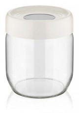 Luxplastic IRIS C-00114 Ring üveg tároló 425ml, fekete, elfántcsont vagy szürke színű Háztartás / Otthon / Kültér - Lakásfelszerelés - Tároló - 507226