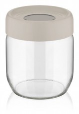 Luxplastic IRIS C-00114 Ring üveg tároló 425ml, fekete, elfántcsont vagy szürke színű Háztartás / Otthon / Kültér - Lakásfelszerelés - Tároló - 507226