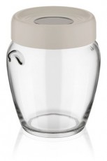 Luxplastic IRIS C-00138 Ring üveg tároló 580ml, fekete, elfántcsont vagy szürke színű Háztartás / Otthon / Kültér - Lakásfelszerelés - Tároló - 507229