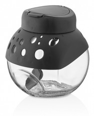 Luxplastic IRIS C-00269 Prisma billenthető üveg tároló kanállal 500ml, antracit, elfántcsont vagy piros színű Háztartás / Otthon / Kültér - Lakásfelszerelés - Tároló - 507230