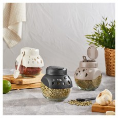 Luxplastic IRIS C-00269 Prisma billenthető &uuml;veg t&aacute;rol&oacute; kan&aacute;llal 500ml, antracit, elf&aacute;ntcsont vagy piros sz&iacute;nű H&aacute;ztart&aacute;s / Otthon / K&uuml;lt&eacute;r - Lak&aacute;sfelszerel&eacute;s - T&aacute;rol&oacute; - 507230