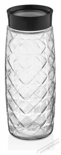 Luxplastic IRIS C-00396 Visible Crystal üveg tároló 1.600ml, fekete vagy elfántcsont színű Háztartás / Otthon / Kültér - Lakásfelszerelés - Tároló - 507223