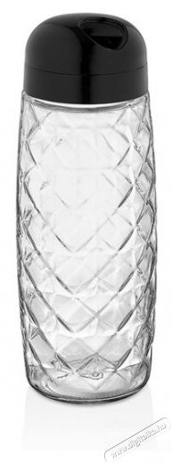 Luxplastic IRIS C-00441 Round Crystal üveg tároló 1.600ml, fekete vagy elfántcsont színű Háztartás / Otthon / Kültér - Lakásfelszerelés - Tároló - 507221