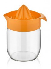 Luxplastic IRIS C-00136 Fresia citromfacsaró üveg tárolóval 425ml, narancs vagy citromsárga színű Háztartás / Otthon / Kültér - Lakásfelszerelés - Tároló - 508433