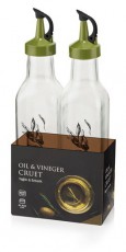 Luxplastic IRIS C-00253 Olaj és ecet kiöntő szett 2 darabos, 2*250ml, fekete vagy zöld színű Konyhai termékek - Konyhai eszköz - Egyéb konyhai eszköz - 513434