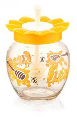 Luxplastic IRIS C-00180 Lily üveg méztartó 370ml Konyhai termékek - Edény - Ételtároló - 514671