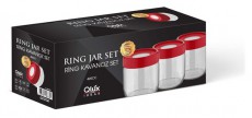 Luxplastic IRIS C-00379 Ring üveg tároló szett 3 darabos 3*425ml Konyhai termékek - Edény - Ételtároló - 514670