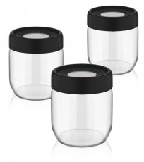 Luxplastic IRIS C-00379 Ring üveg tároló szett 3 darabos 3*425ml Konyhai termékek - Edény - Ételtároló - 514670