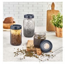 Luxplastic IRIS C-00419 Rainbow indigókék üveg tároló 425ml Háztartás / Otthon / Kültér - Lakásfelszerelés - Tároló - 514658