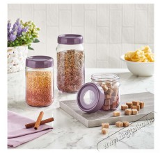 Luxplastic IRIS C-00420 Rainbow lila üveg tároló 425ml Háztartás / Otthon / Kültér - Lakásfelszerelés - Tároló - 514659