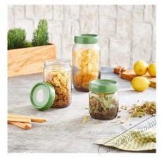 Luxplastic IRIS C-00421 Rainbow zöld üveg tároló 425ml Háztartás / Otthon / Kültér - Lakásfelszerelés - Tároló - 514660