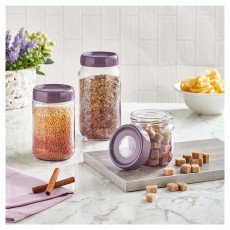 Luxplastic IRIS C-00428 Rainbow lila üveg tároló 1.000ml Konyhai termékek - Edény - Ételtároló - 514666