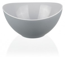 Luxplastic IRIS L-00469 dupla színű tál 2.800ml, zöld, szürke, beige Háztartás / Otthon / Kültér - Lakásfelszerelés - Tároló - 514692