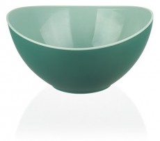 Luxplastic IRIS L-00469 dupla színű tál 2.800ml, zöld, szürke, beige Háztartás / Otthon / Kültér - Lakásfelszerelés - Tároló - 514692