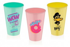 Luxplastic IRIS L-00749 Lemonade pohár 450ml, rózsaszín vagy kék Háztartás / Otthon / Kültér - Lakásfelszerelés - Tároló - 514702