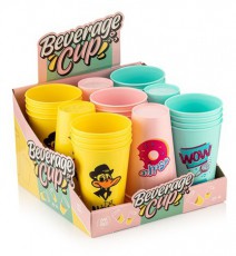 Luxplastic IRIS L-00749 Lemonade pohár 450ml, rózsaszín vagy kék Háztartás / Otthon / Kültér - Lakásfelszerelés - Tároló - 514702