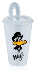Luxplastic IRIS L-00750 Lemonade pohár szívószállal 450ml Háztartás / Otthon / Kültér - Lakásfelszerelés - Tároló - 514701