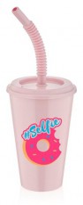 Luxplastic IRIS L-00750 Lemonade pohár szívószállal 450ml Háztartás / Otthon / Kültér - Lakásfelszerelés - Tároló - 514701