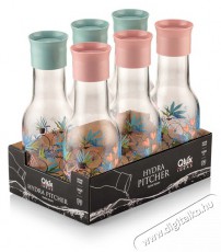 Luxplastic IRIS C-00352 Hydra üvegkancsó kerékpáros mintával 1.000ml, menta vagy rózsaszín Háztartás / Otthon / Kültér - Lakásfelszerelés - Tároló - 514657