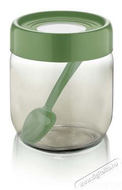 Luxplastic IRIS C-00421 Rainbow zöld üveg tároló 425ml Háztartás / Otthon / Kültér - Lakásfelszerelés - Tároló - 514660