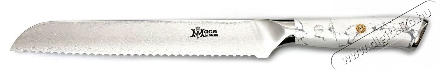 MaceMaker WHITE STONE BREAD KNIFE SanMai damaszkuszi konyhak&eacute;s Konyhai term&eacute;kek - Konyhai eszk&ouml;z - K&eacute;s / oll&oacute; - 522441