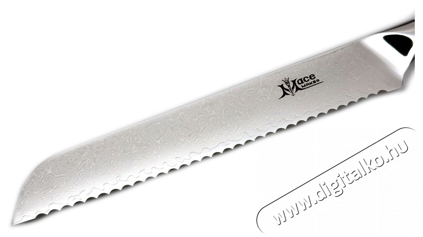 MaceMaker WHITE STONE BREAD KNIFE SanMai damaszkuszi konyhak&eacute;s Konyhai term&eacute;kek - Konyhai eszk&ouml;z - K&eacute;s / oll&oacute; - 522441
