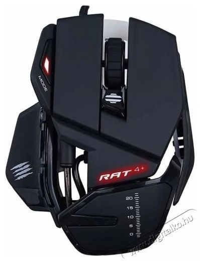 Mad Catz RAT 4+ fekete Gamer eg&eacute;r (MR03MCINBL000-0) Iroda &eacute;s sz&aacute;m&iacute;t&aacute;stechnika - Eg&eacute;r - Vezet&eacute;kes eg&eacute;r - 531667