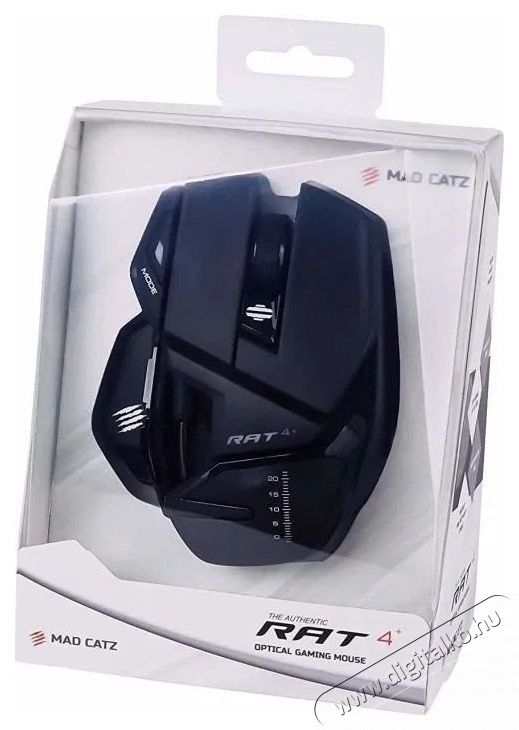 Mad Catz RAT 4+ fekete Gamer eg&eacute;r (MR03MCINBL000-0) Iroda &eacute;s sz&aacute;m&iacute;t&aacute;stechnika - Eg&eacute;r - Vezet&eacute;kes eg&eacute;r - 531667