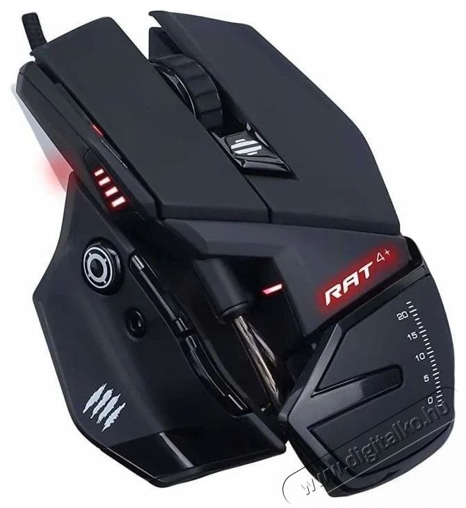 Mad Catz RAT 4+ fekete Gamer eg&eacute;r (MR03MCINBL000-0) Iroda &eacute;s sz&aacute;m&iacute;t&aacute;stechnika - Eg&eacute;r - Vezet&eacute;kes eg&eacute;r - 531667