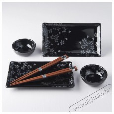 Made In Japan Sushi set Black Sakura 6 db Konyhai termékek - Étkészlet - Tányér készlet - 522476