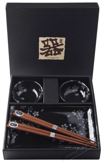 Made In Japan Sushi set Black Sakura 6 db Konyhai termékek - Étkészlet - Tányér készlet - 522476