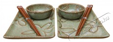 Made In Japan Sushi set virág motívummal világoszöld 6 db Konyhai termékek - Edény - Edény készlet - 522474