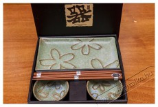 Made In Japan Sushi set virág motívummal világoszöld 6 db Konyhai termékek - Edény - Edény készlet - 522474