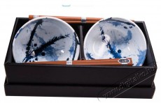 Made In Japan Blue & White Tálkészlet pálcikákkal, 350 ml, 2 db Konyhai termékek - Étkészlet - Tányér készlet - 522466