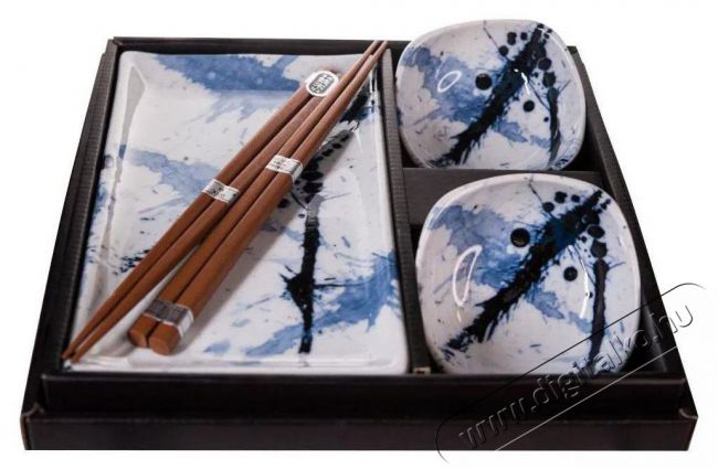 Made In Japan Sushi szett Kék és fehér 6 db Konyhai termékek - Étkészlet - Tányér készlet - 522473