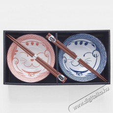 Made In Japan Maneki 15 cm-es szett, piros-kék, 2 darab Konyhai termékek - Egyéb / Konyhai kiegészítő - 527437