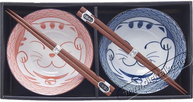 Made In Japan Maneki 15 cm-es szett, piros-kék, 2 darab Konyhai termékek - Egyéb / Konyhai kiegészítő - 527437