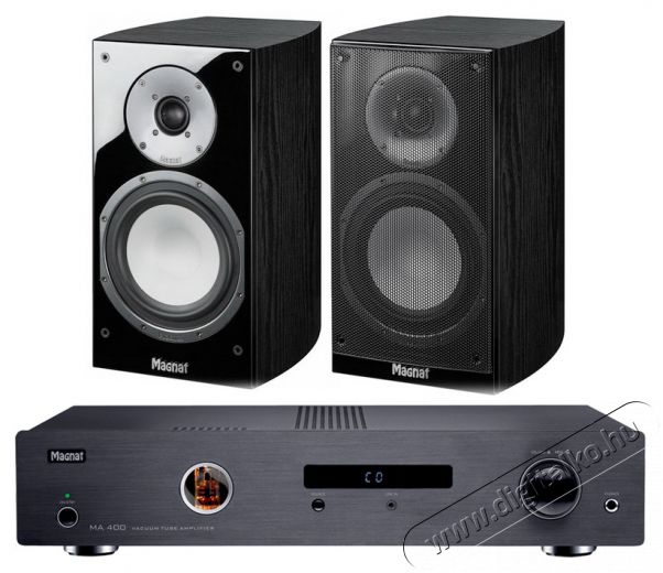Magnat MA 400 hibrid sztereó erősítő + Quantum 673 polcsugárzó pár - fekete Audio-Video / Hifi / Multimédia - Hifi - Sztereó - Összeállított hifi szett - 289298