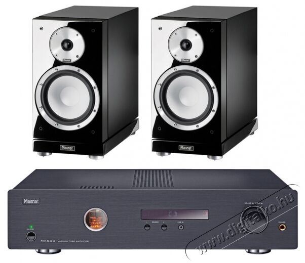 Magnat MA 600 hibrid sztereó erősítő + Quantum 753 polcsugárzó pár - fekete Audio-Video / Hifi / Multimédia - Hifi - Sztereó - Összeállított hifi szett - 289301