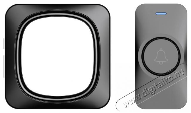 Maketop  Z-502 wireless doorbell AC, fekete Háztartás / Otthon / Kültér - Lakásfelszerelés - Csengő - 519538