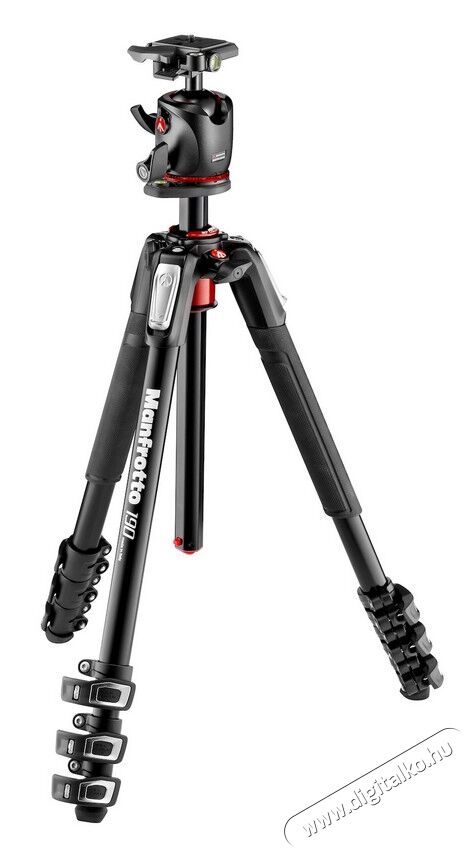 Manfrotto MK190XPRO4-BHQ2 190 Alu 4 Sec Tripod XPRO Ball Head állvány magnézium gömbfejjel Fotó-Videó kiegészítők - Állvány - Tripod állvány - 308504