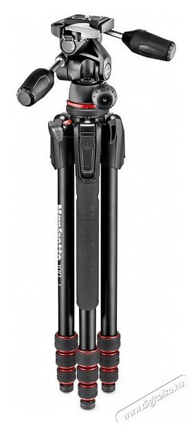 Manfrotto MK190GOA4TB-3W 190go! 4 szekciós alumínium állvány 3 utas fejjel Fotó-Videó kiegészítők - Állvány - Tripod állvány - 308510