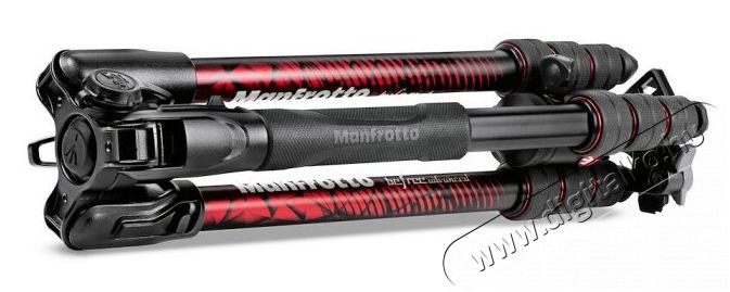 Manfrotto MKBFRTA4RD-BH Befree Red Tripod Szett - Fényképezőgép állvány gömbfejjel Újdonságok - Új termékek - 355310